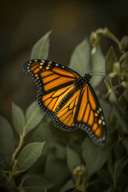 Before — low-resolution butterfly